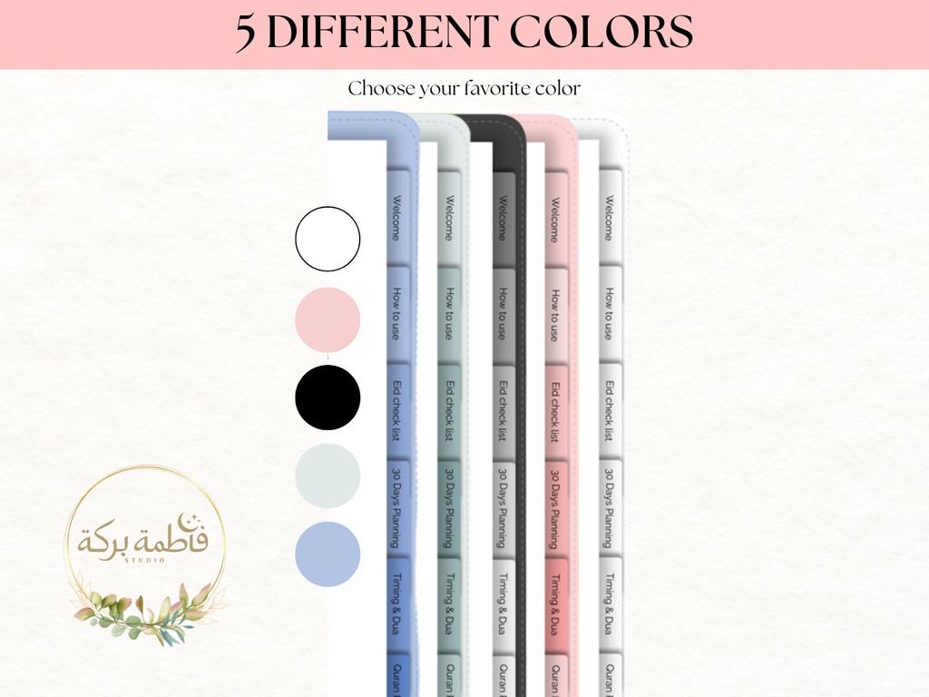 Select your favorite color planner background